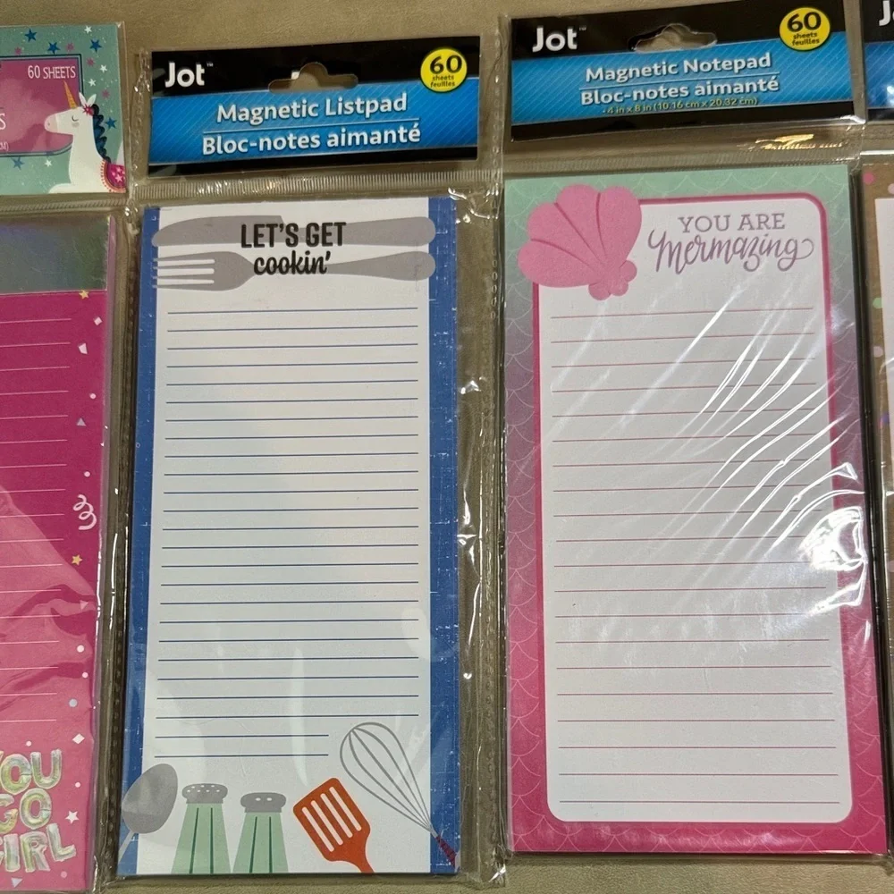 Magnetic Sheet Notepads (set of 5)